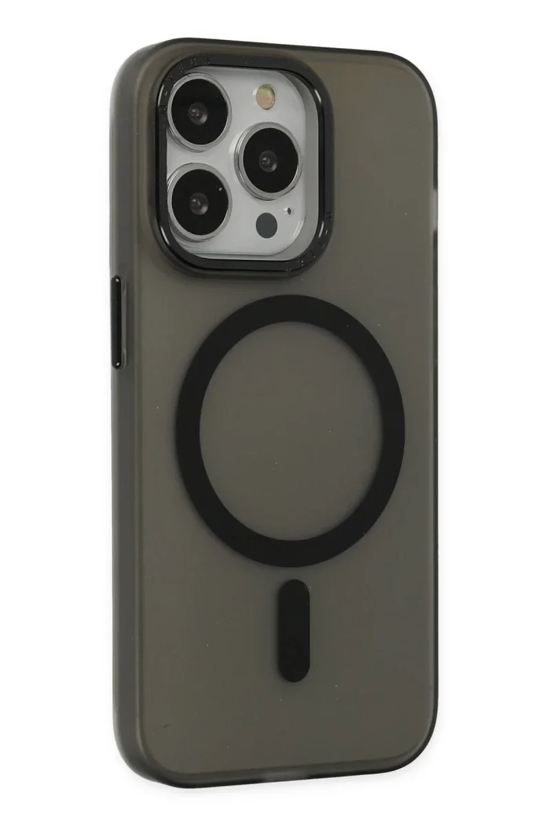 Apple iPhone 15 Pro Kılıf Lodos Magneticsafe Mat Kapak - Siyah Apple iPhone 15 Pro Kılıf Lodos Magneticsafe Mat Kapak - Siyah