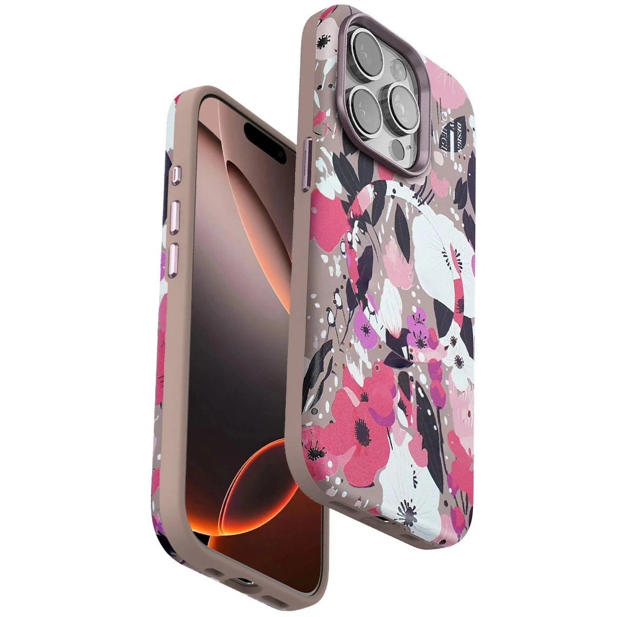 Apple iPhone 15 Pro ile Uyumlu Flower Series Magsafe Kılıf - Pembe 3D Canlı Baskı Fiyatı, Yorumları ve Özellikleri