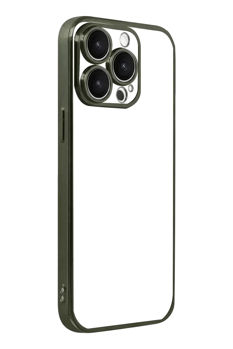 Apple iPhone 15 Pro Max Razer Lensli Silikon - Yeşil Apple iPhone 15 Pro Max Razer Lensli Silikon - Yeşil