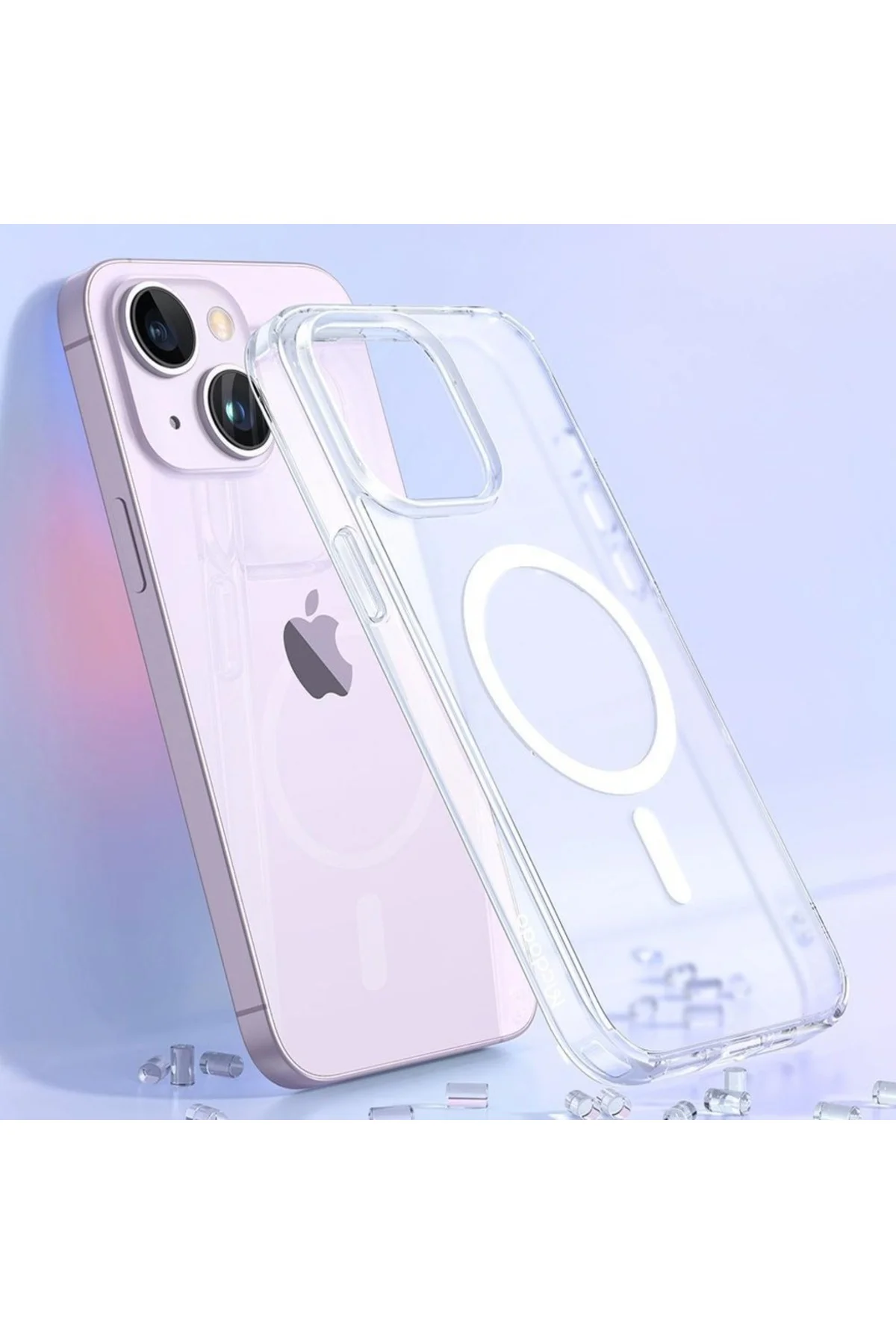 Apple İphone 15 Pro Uyumlu Magsafe Şeffaf Kılıf