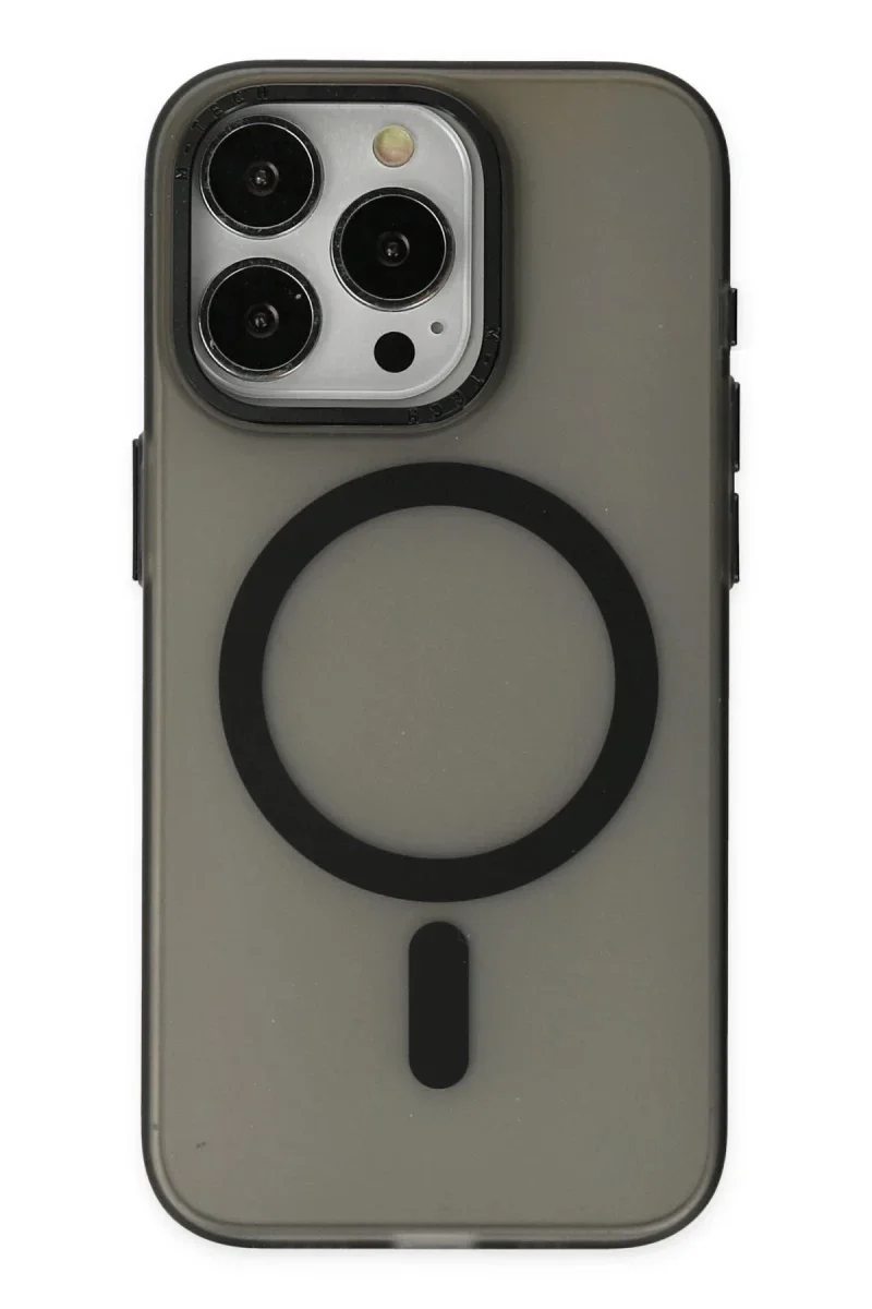 Apple iPhone 15 Pro Kılıf Lodos Magneticsafe Mat Kapak - Siyah Apple iPhone 15 Pro Kılıf Lodos Magneticsafe Mat Kapak - Siyah