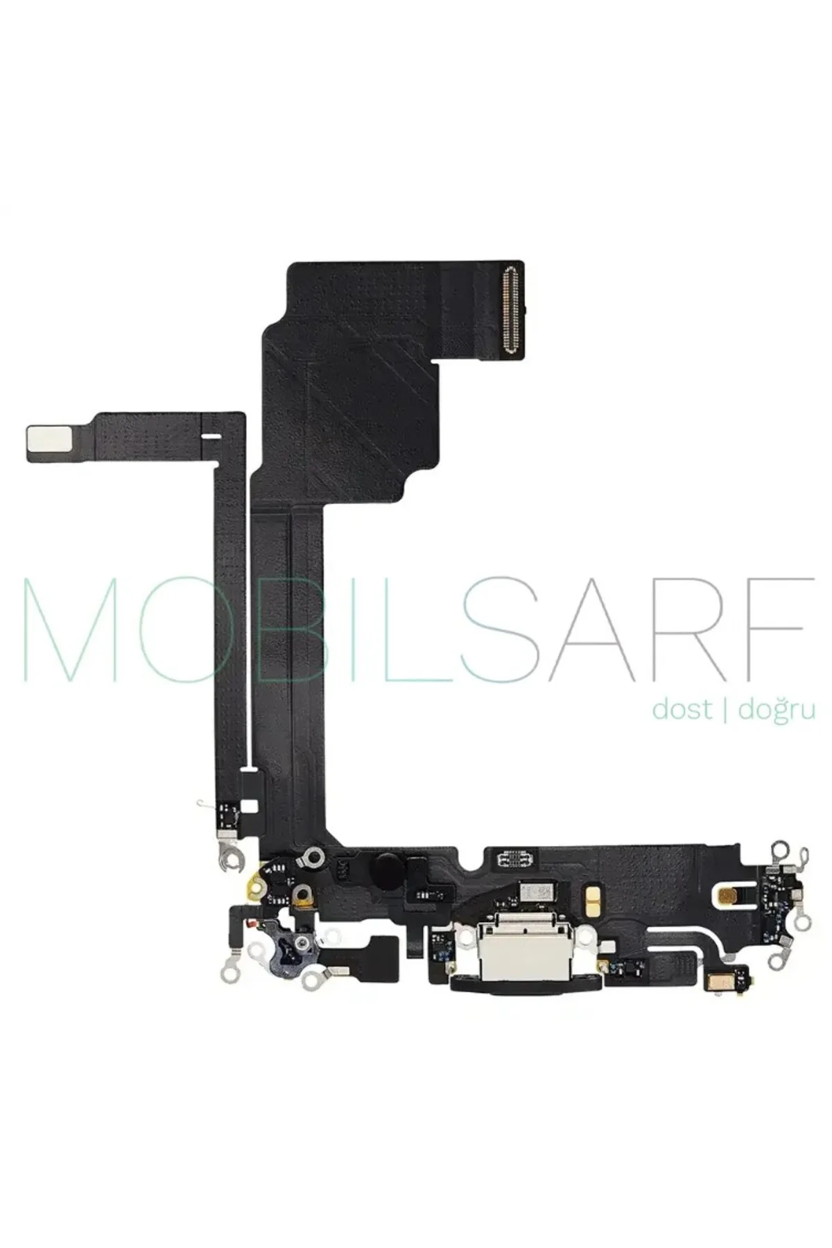 APPLE İPHONE 15 PRO MAX ŞARJ SOKETİ FİLMİ FLEX (SİYAH)