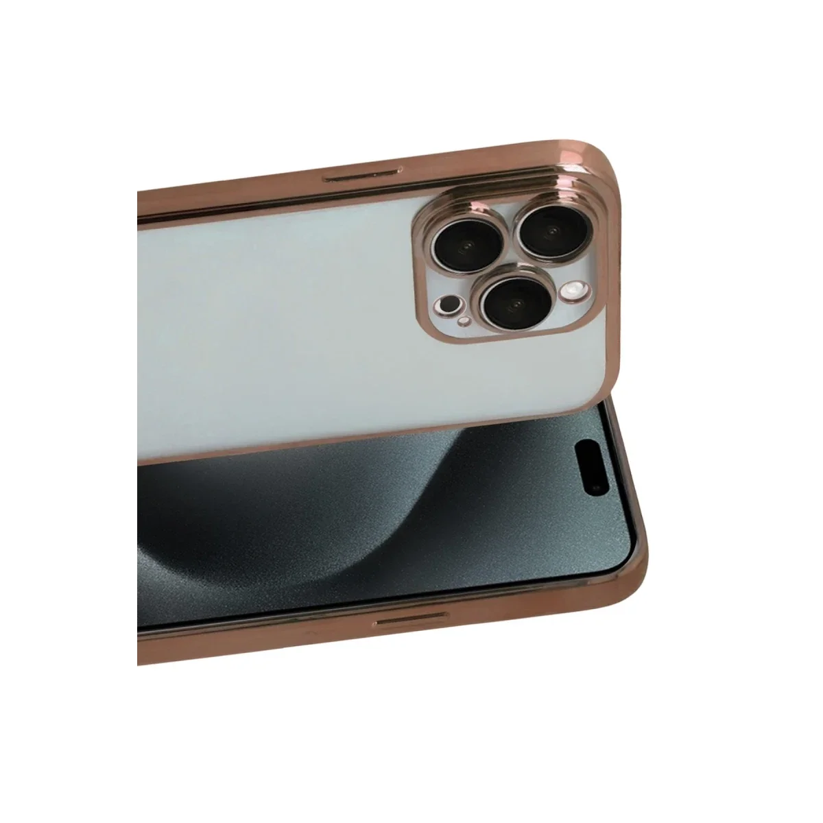 Apple iPhone 15 Pro Max Razer Lensli Silikon - Çöl Titanyum Apple iPhone 15 Pro Max Razer Lensli Silikon - Çöl Titanyum - Görsel 2