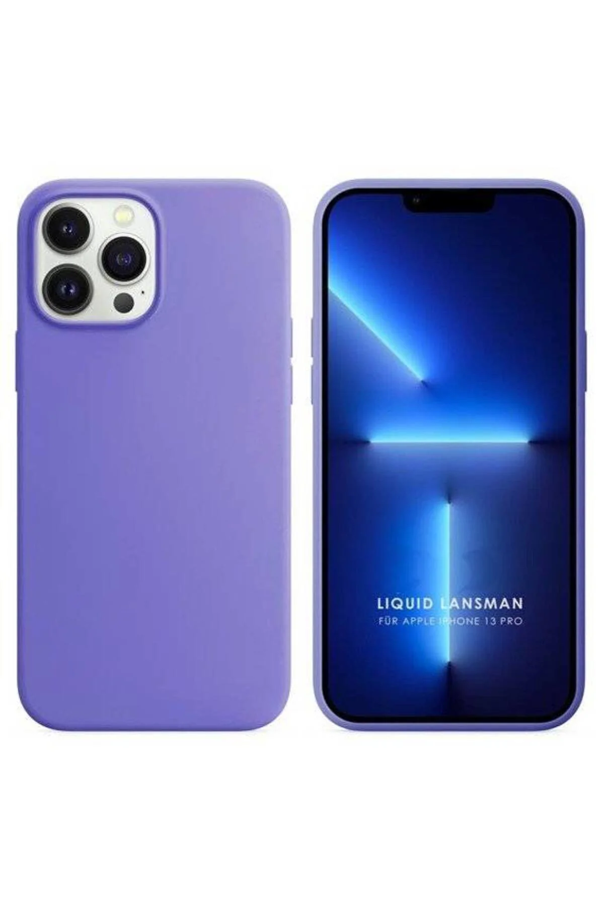 Apple iPhone 15 Pro Max 6.7'' Liquit Lansman Silikon Lila