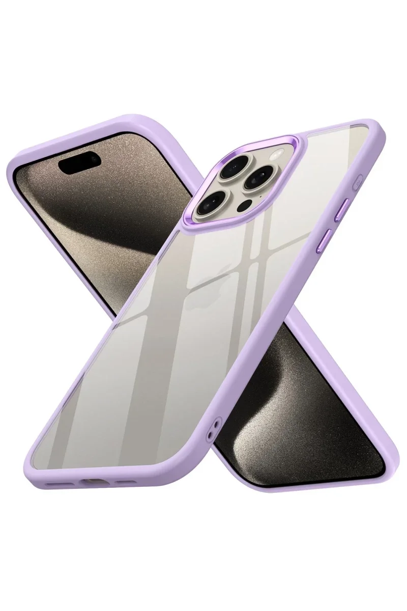 Apple iPhone 15 Pro Max Kılıf Power Silikon - Lila Apple iPhone 15 Pro Max Kılıf Power Silikon - Lila