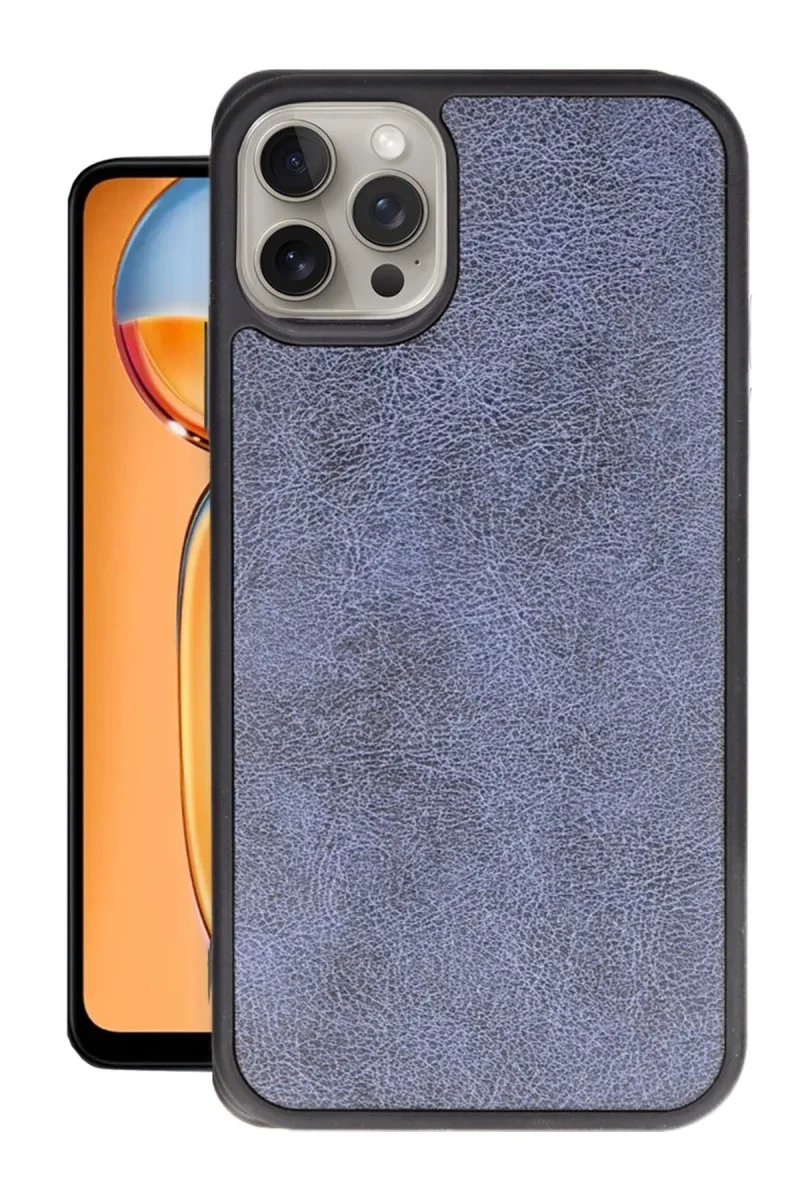 Apple iPhone 15 Pro Max Kılıf Aras Deri Kapak - Lacivert