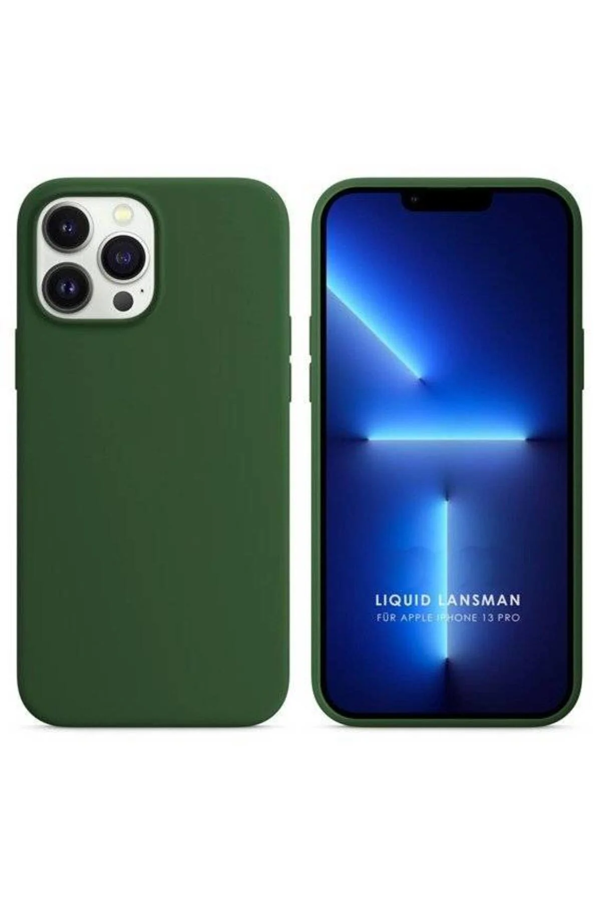 Apple iPhone 15 Pro Max 6.7'' Liquit Lansman Silikon Haki