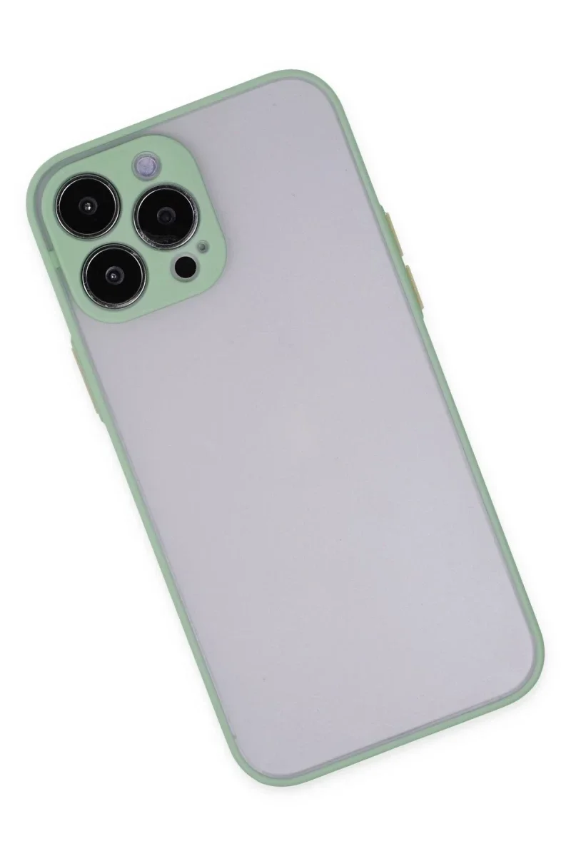 Apple iPhone 15 Pro Kılıf Montreal Silikon Kapak - Açık Yeşil