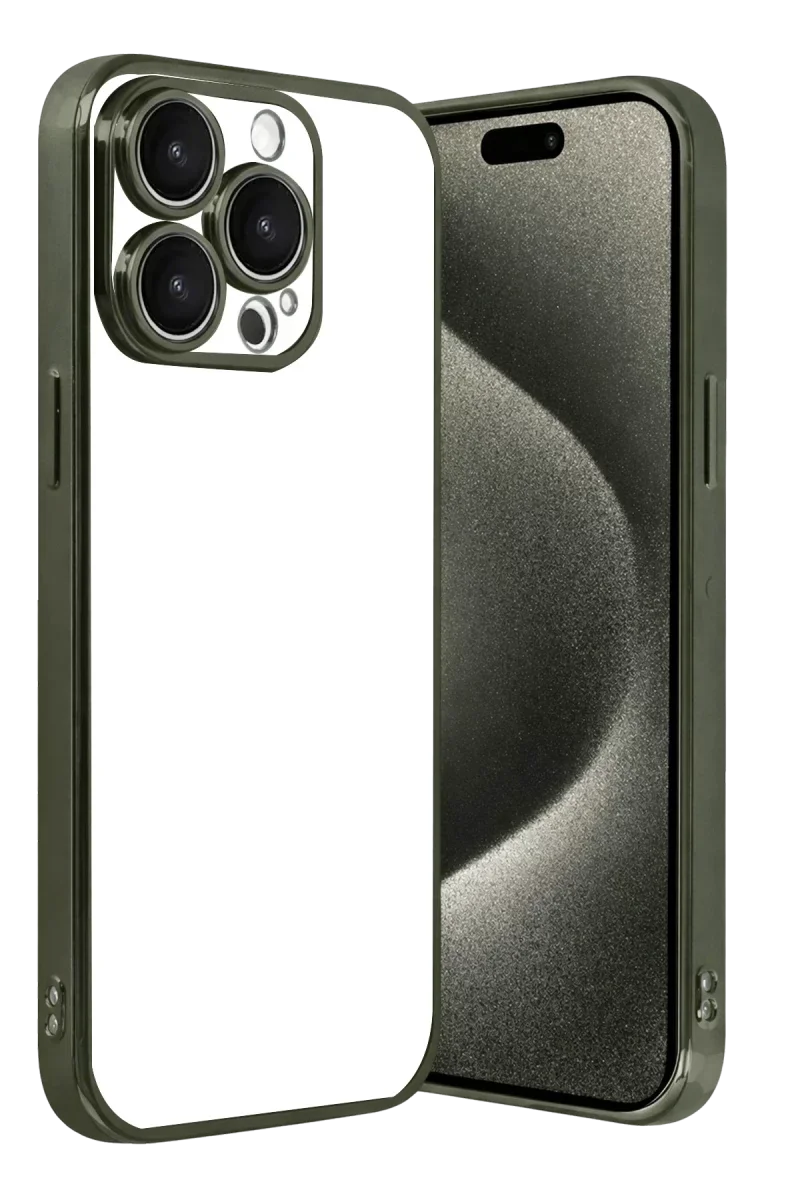 Apple iPhone 15 Pro Max Razer Lensli Silikon - Yeşil Apple iPhone 15 Pro Max Razer Lensli Silikon - Yeşil