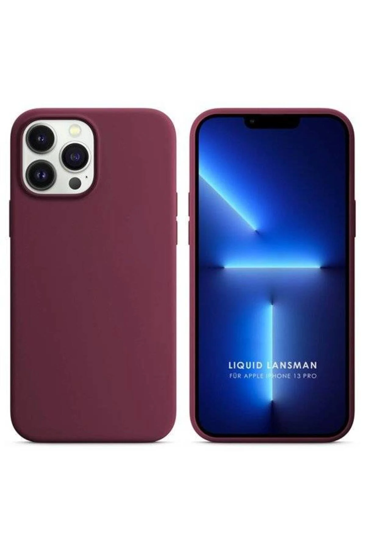Apple iPhone 15 Pro 6.1'' Liquit Lansman Silikon Bordo