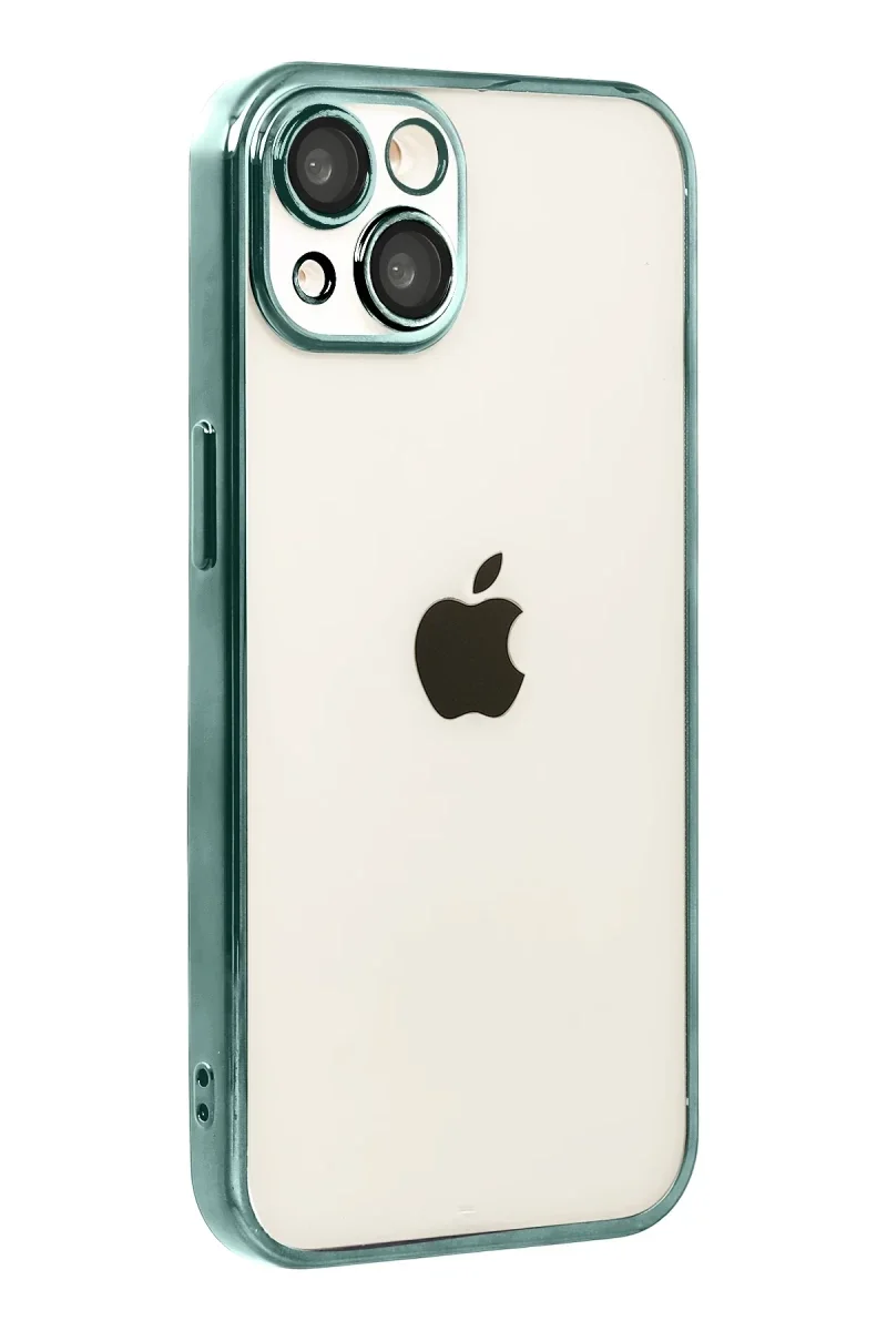 Apple iPhone 15 Razer Lensli Silikon - Yeşil