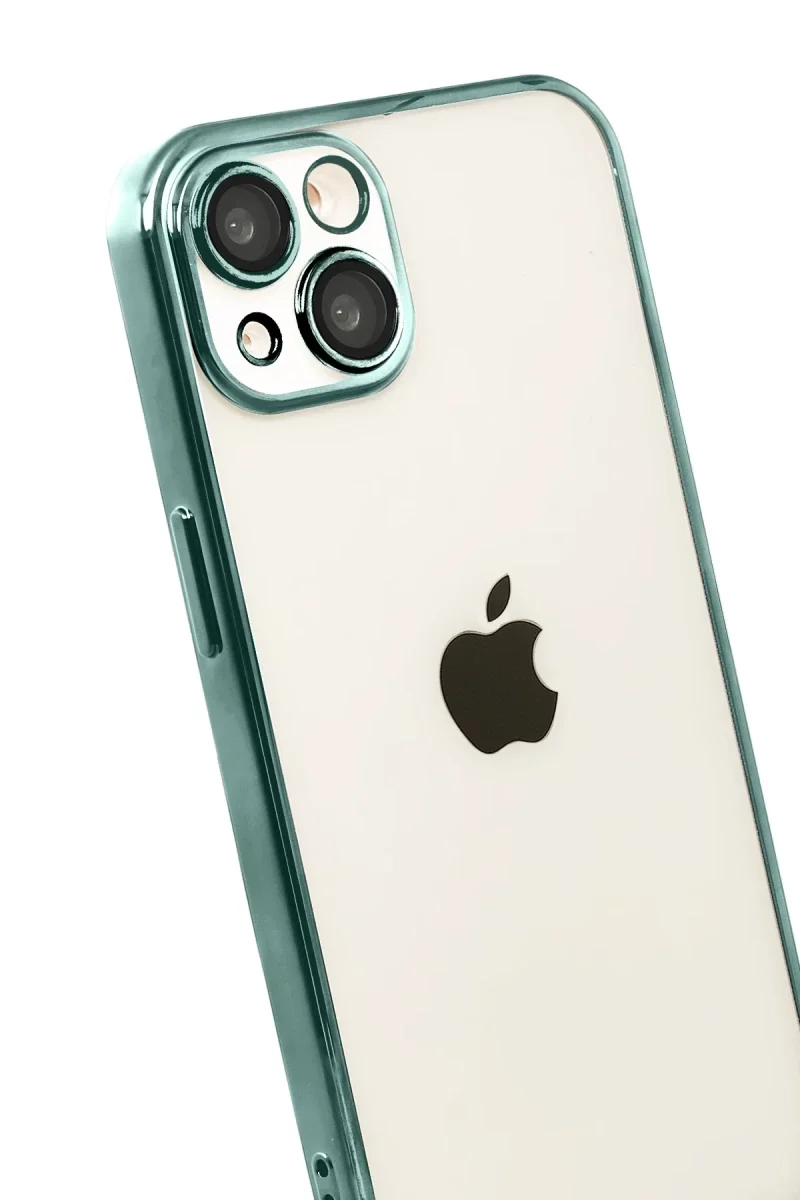 Apple iPhone 15 Razer Lensli Silikon - Yeşil