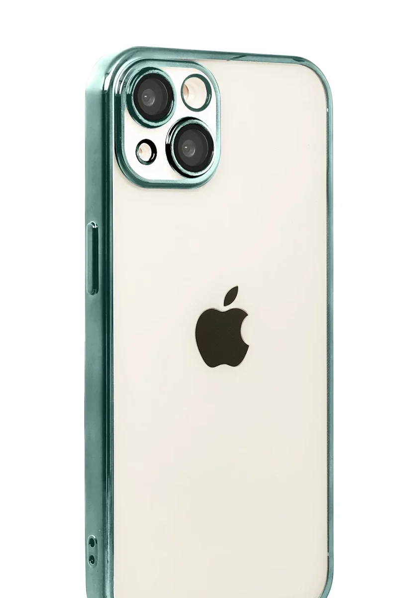 Apple iPhone 15 Razer Lensli Silikon - Yeşil