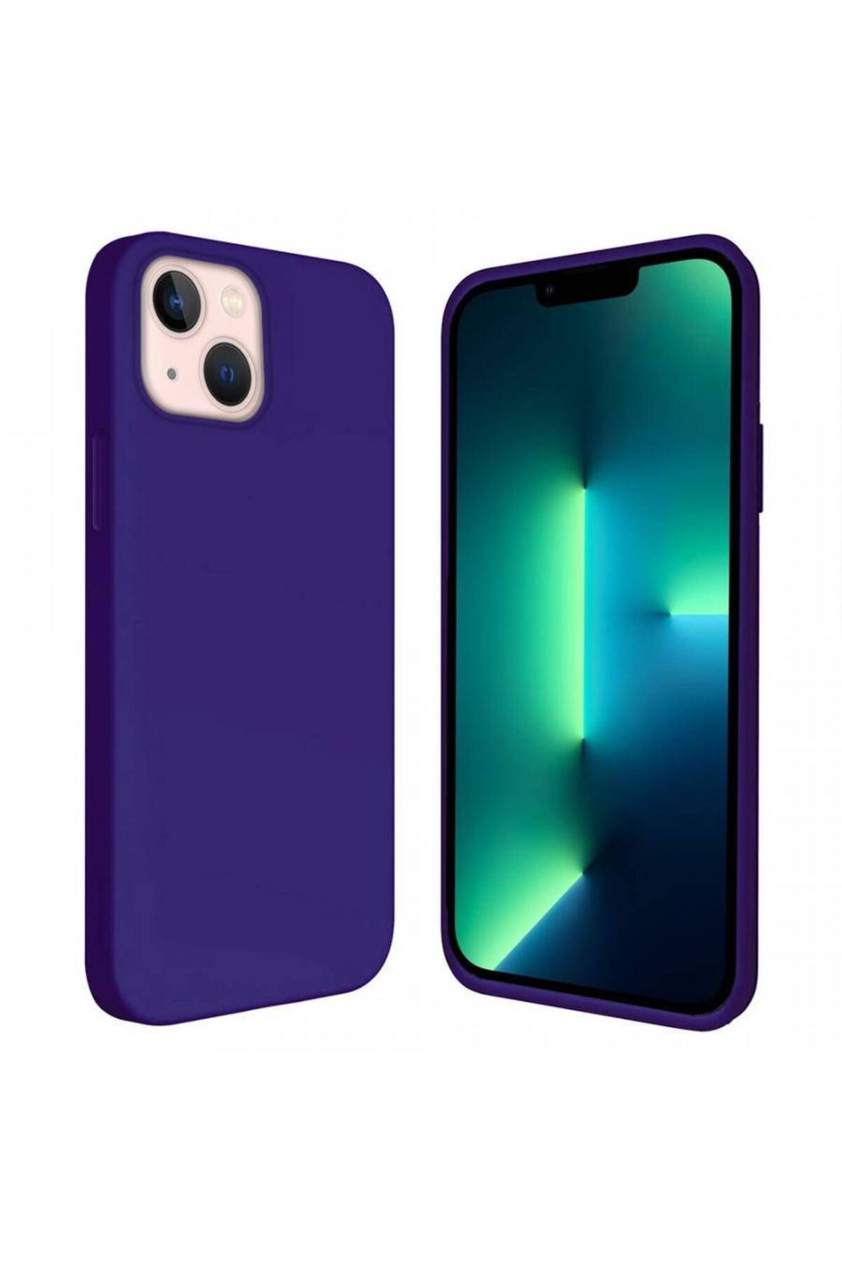 Piyasasepeti Apple İphone 15 6.1'' İçi Kadife Silikon Kilif Lacivert