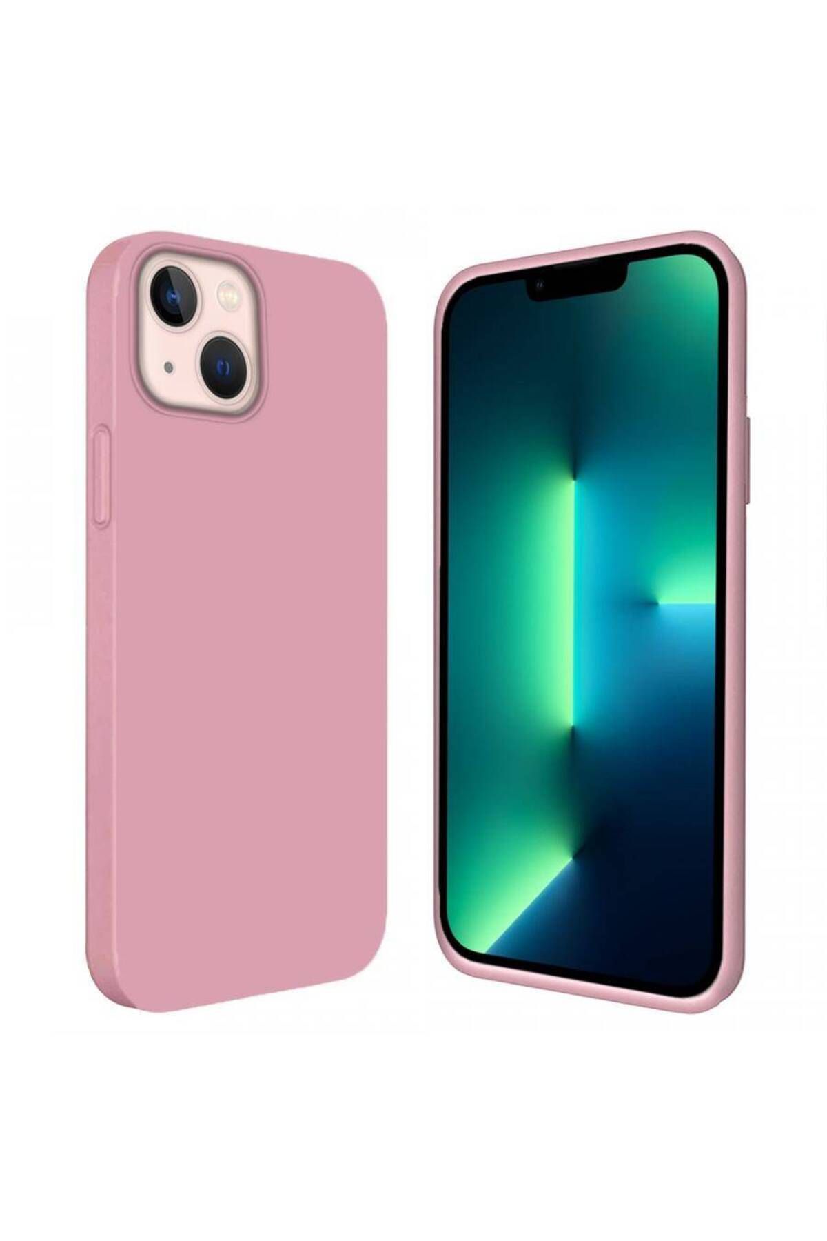 Piyasasepeti Apple İphone 15 6.1'' İçi Kadife Silikon Kilif Rose