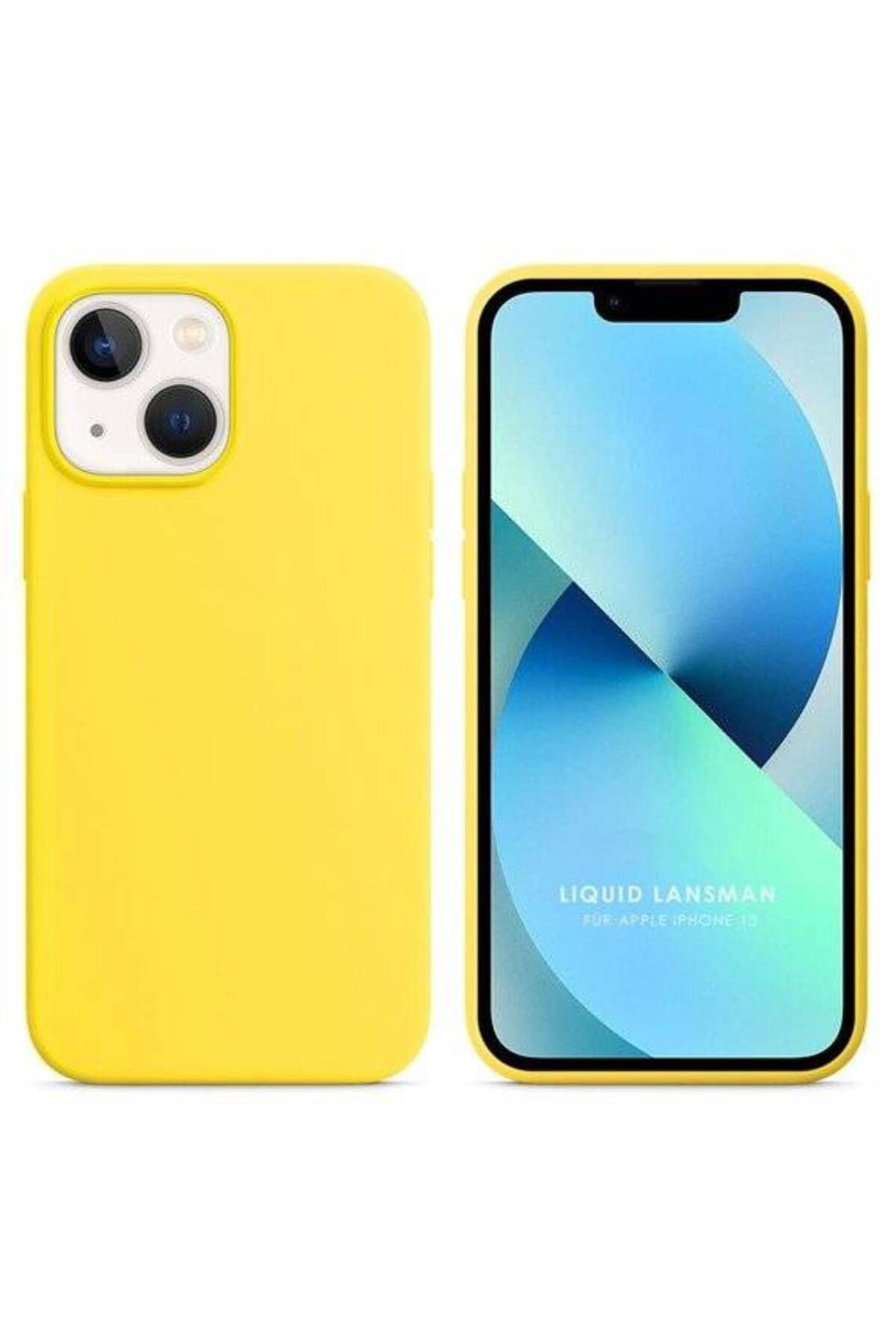 Piyasasepeti Apple İphone 15 Plus 6'' Liquit Lansman Silikon Sari