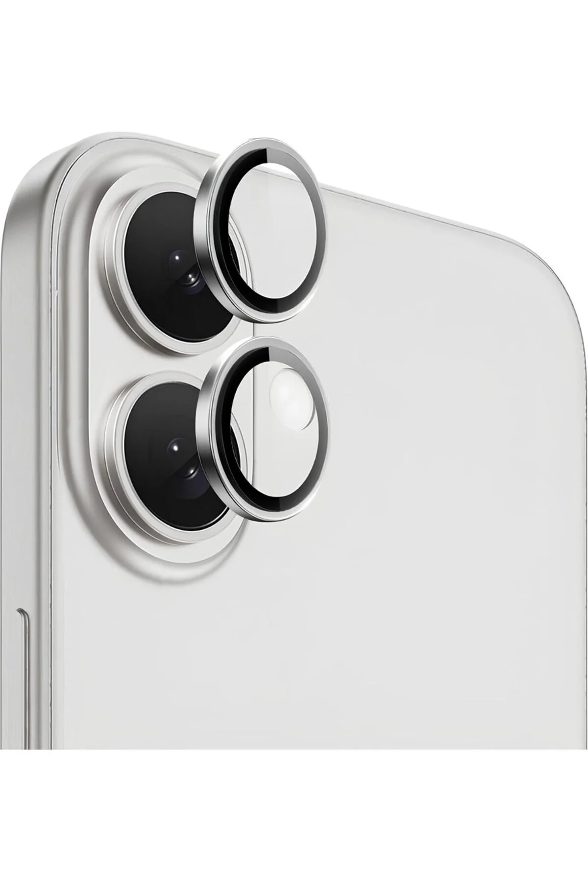 Apple iPhone 16 - 16 Plus Metal Çerçeveli Kamera Koruma Lensi