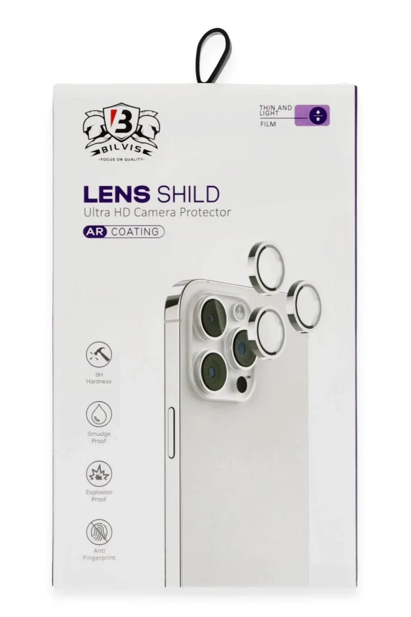 Apple iPhone 16 Bilvis Titan Kamera Lens - Gümüş Apple iPhone 16 Bilvis Titan Kamera Lens - Gümüş