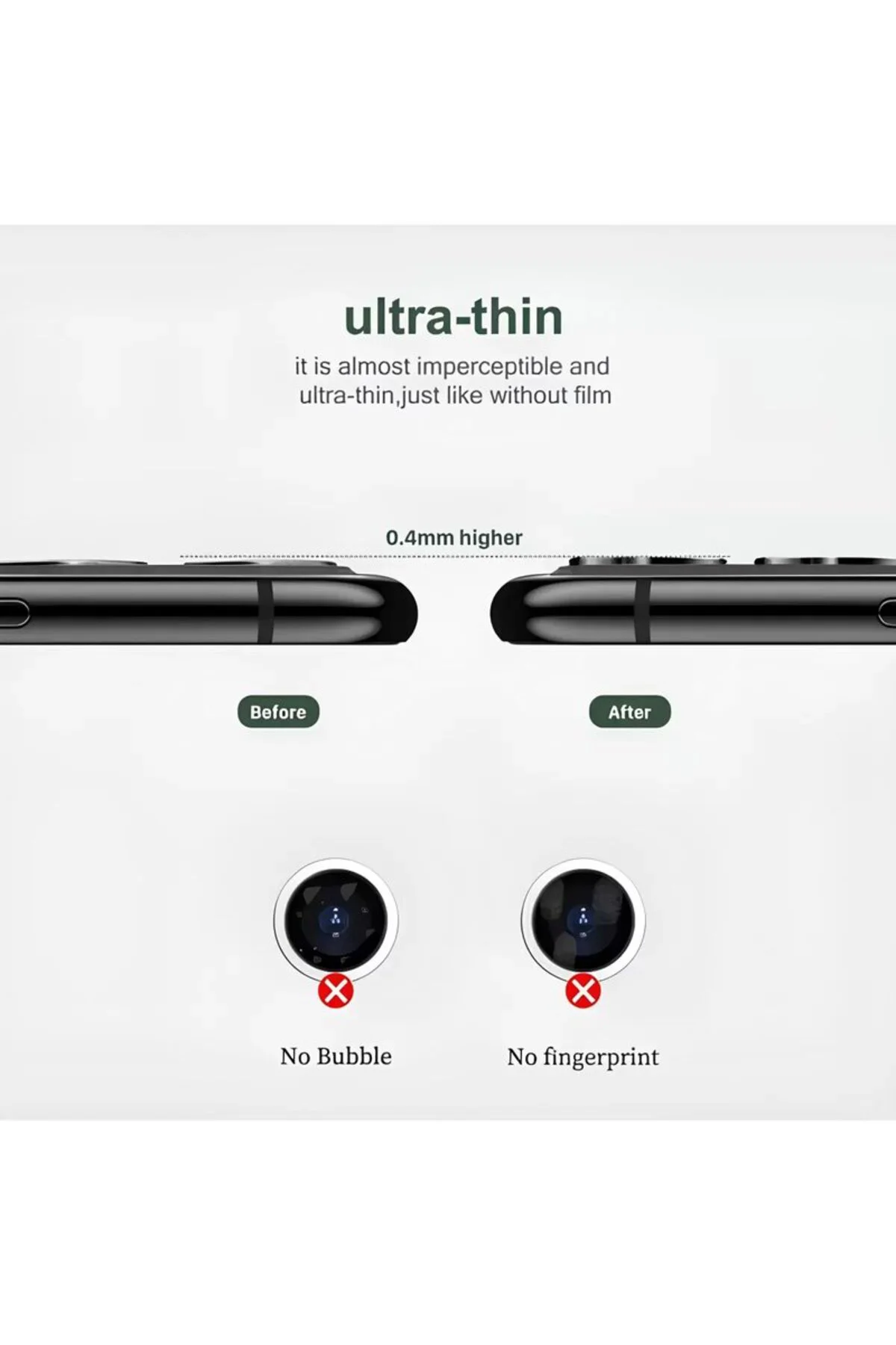 Apple iPhone 16 Gerçek Cam Safir Lens Koruma Siyah