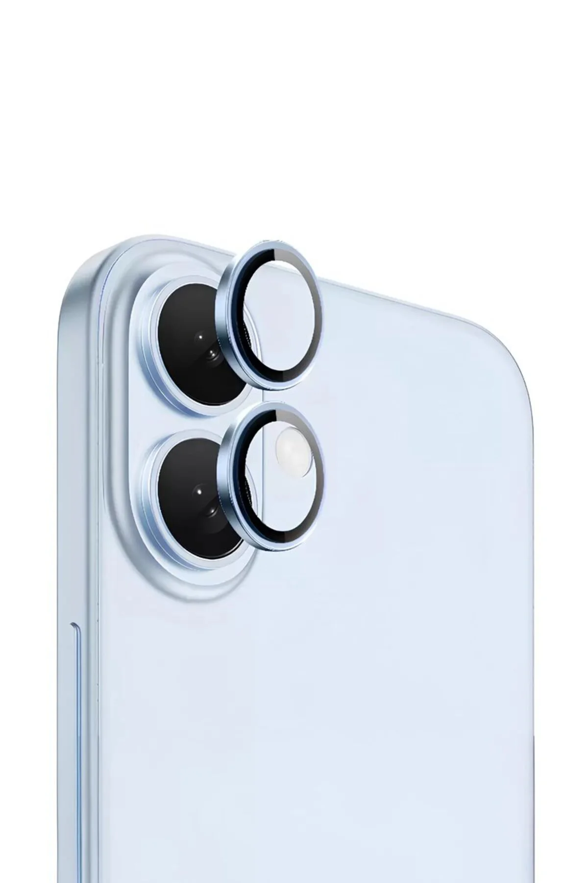 Apple iPhone 16 Gerçek Cam Safir Lens Koruma Mavi