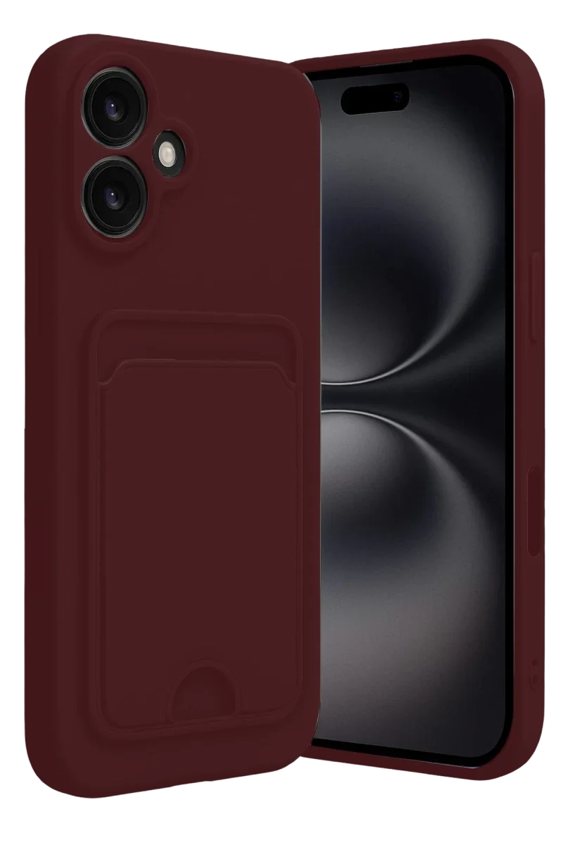 Apple iPhone 16 Kılıf Kelvin Kartvizitli Silikon - Bordo Apple iPhone 16 Kılıf Kelvin Kartvizitli Silikon - Bordo
