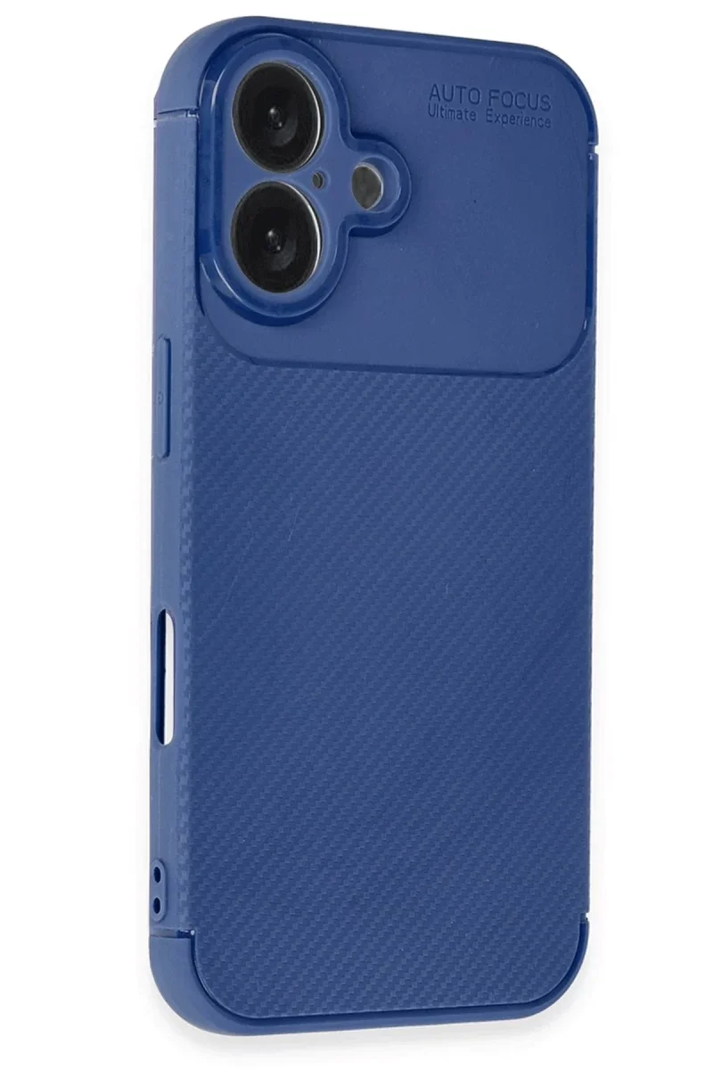 Apple iPhone 16 Kılıf Auto Focus Karbon Kapak - Lacivert Fiyatı, Yorumları ve Özellikleri