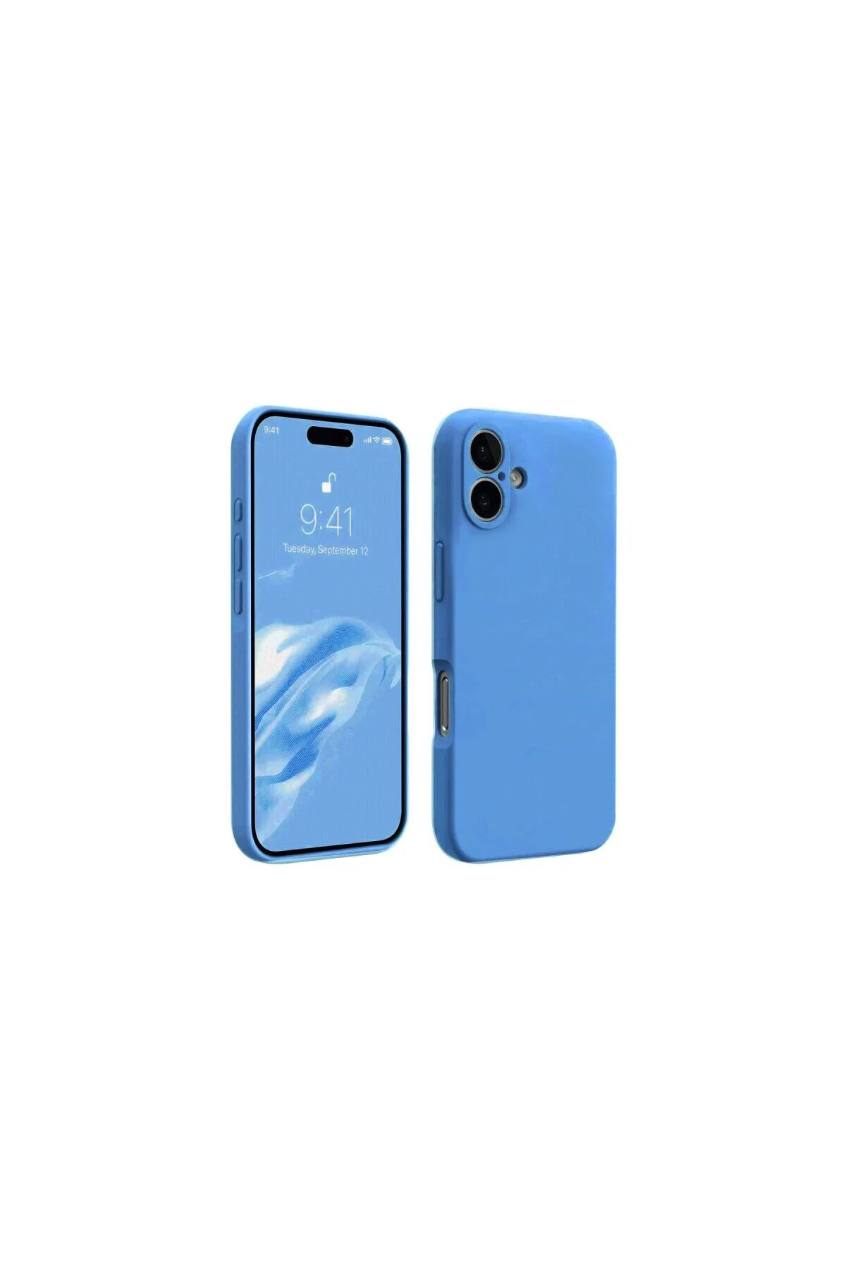 Apple İphone 16 Kılıf First Silikon - Mavi