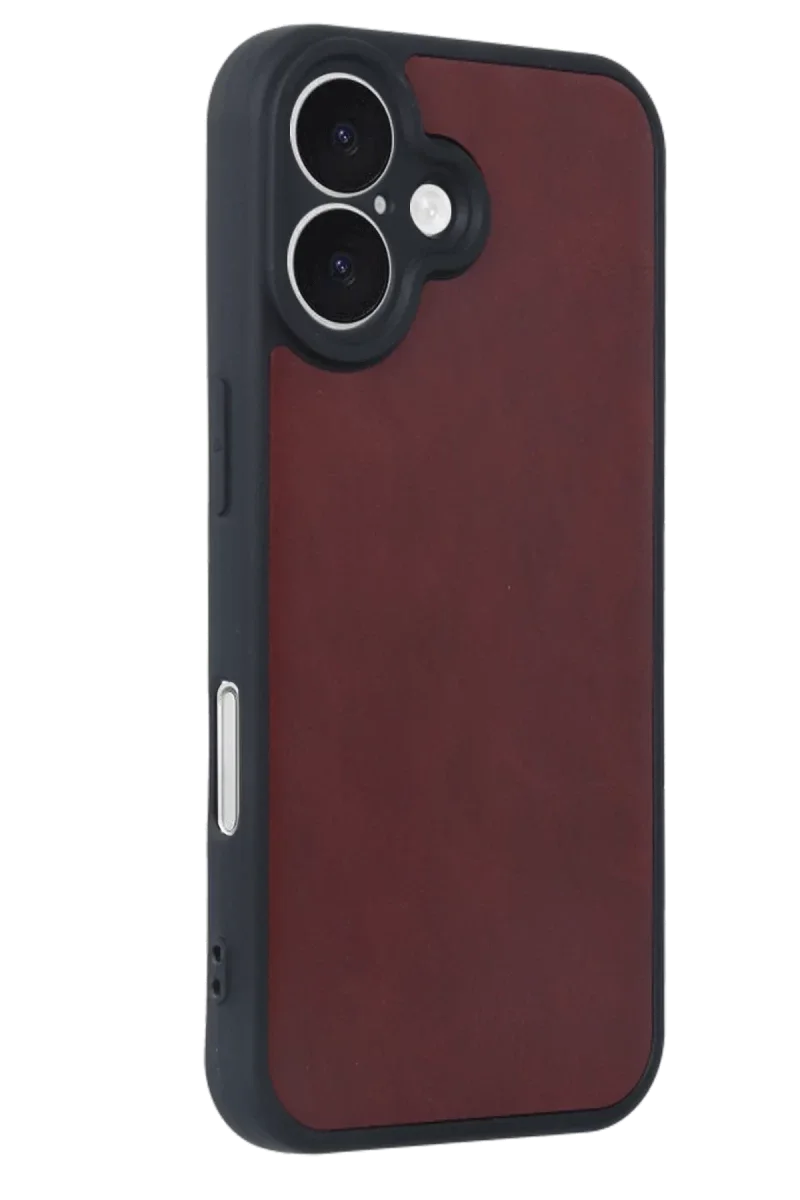 Apple iPhone 16 Kılıf Aras Deri Kapak - Bordo Apple iPhone 16 Kılıf Aras Deri Kapak - Bordo