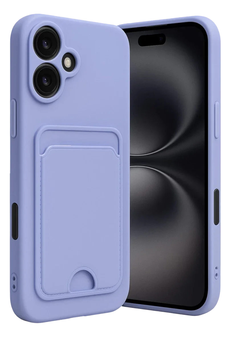 Apple iPhone 16 Kılıf Kelvin Kartvizitli Silikon - Lila Apple iPhone 16 Kılıf Kelvin Kartvizitli Silikon - Lila