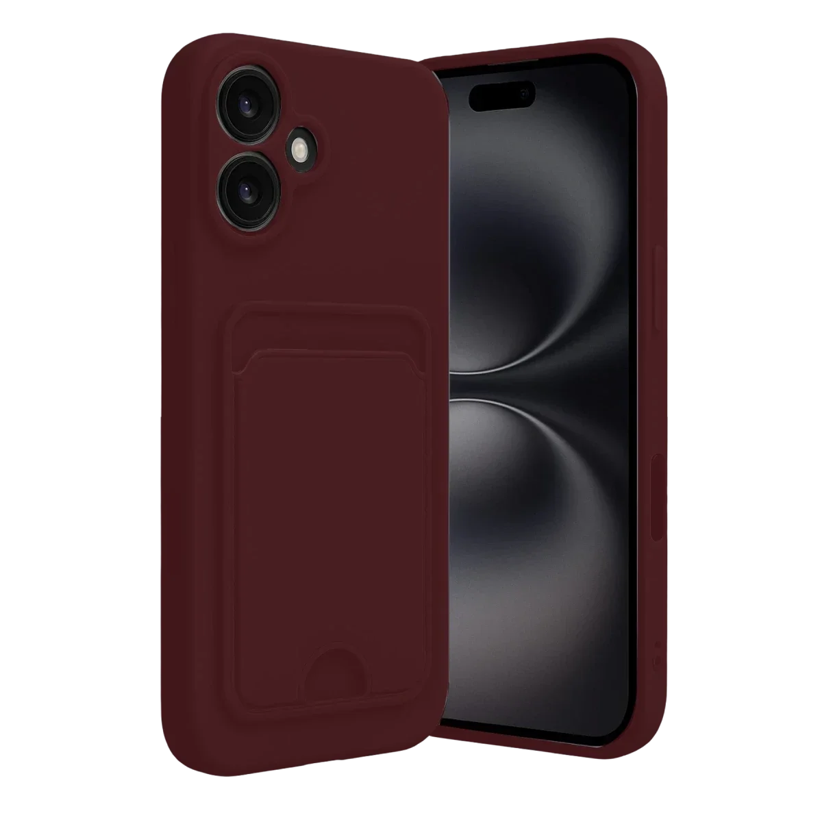 Apple iPhone 16 Kılıf Kelvin Kartvizitli Silikon - Bordo Apple iPhone 16 Kılıf Kelvin Kartvizitli Silikon - Bordo