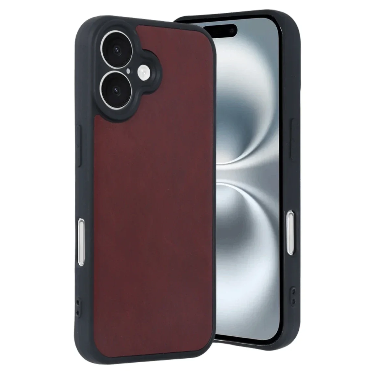 Apple iPhone 16 Kılıf Aras Deri Kapak - Bordo Apple iPhone 16 Kılıf Aras Deri Kapak - Bordo