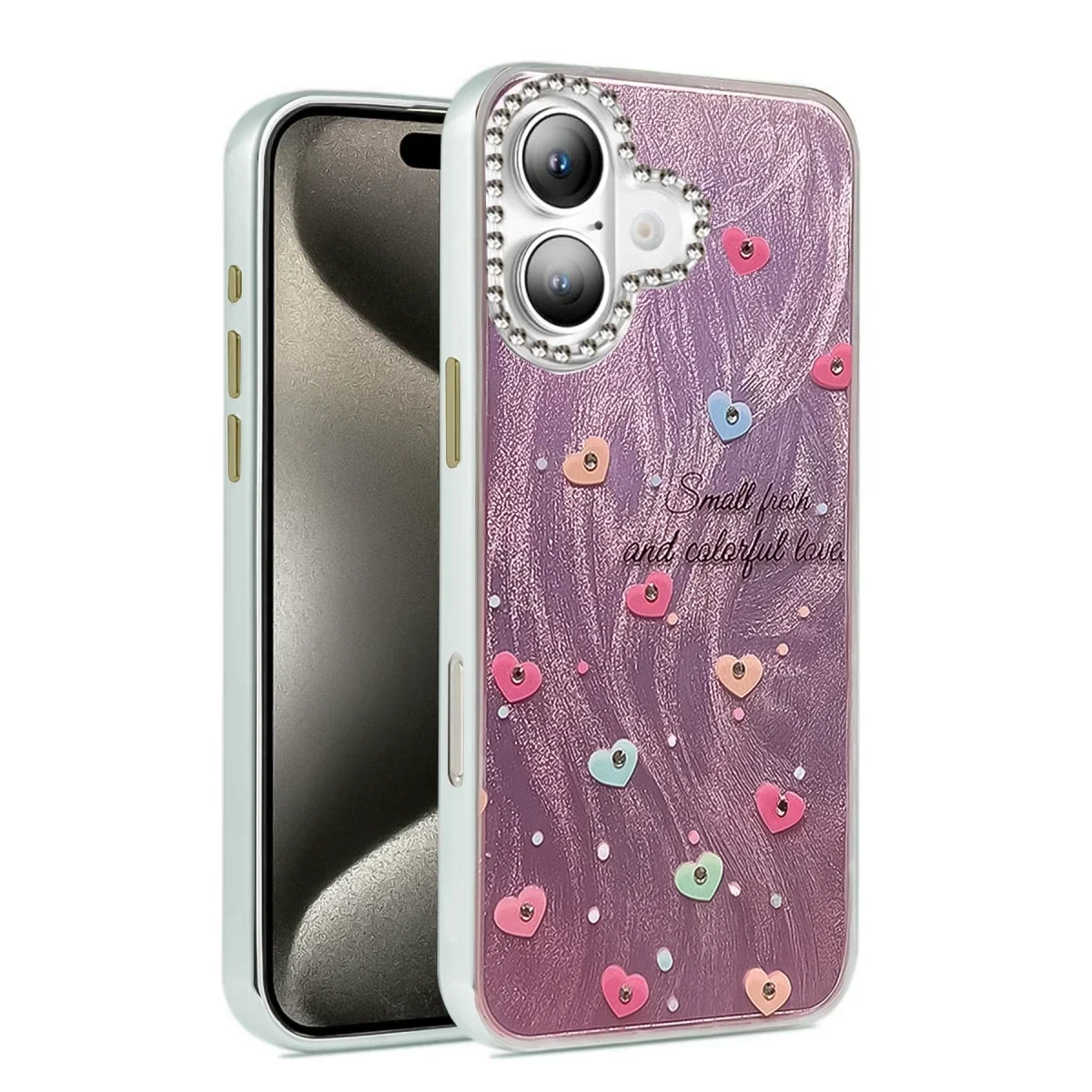 Apple iPhone 16 Kılıf Blade Aynalı Desenli Kapak - Desen 8 Apple iPhone 16 Kılıf Blade Aynalı Desenli Kapak - Desen 8