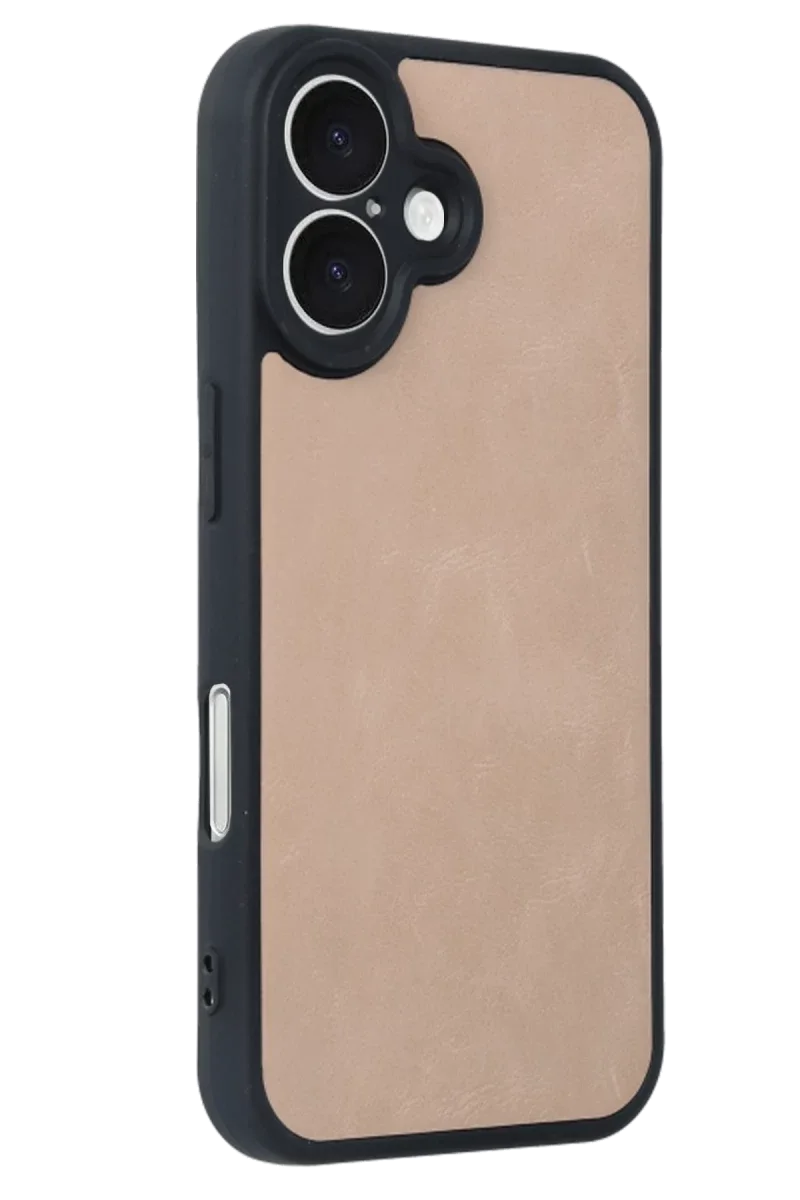 Apple iPhone 16 Kılıf Aras Deri Kapak - Pudra Apple iPhone 16 Kılıf Aras Deri Kapak - Pudra