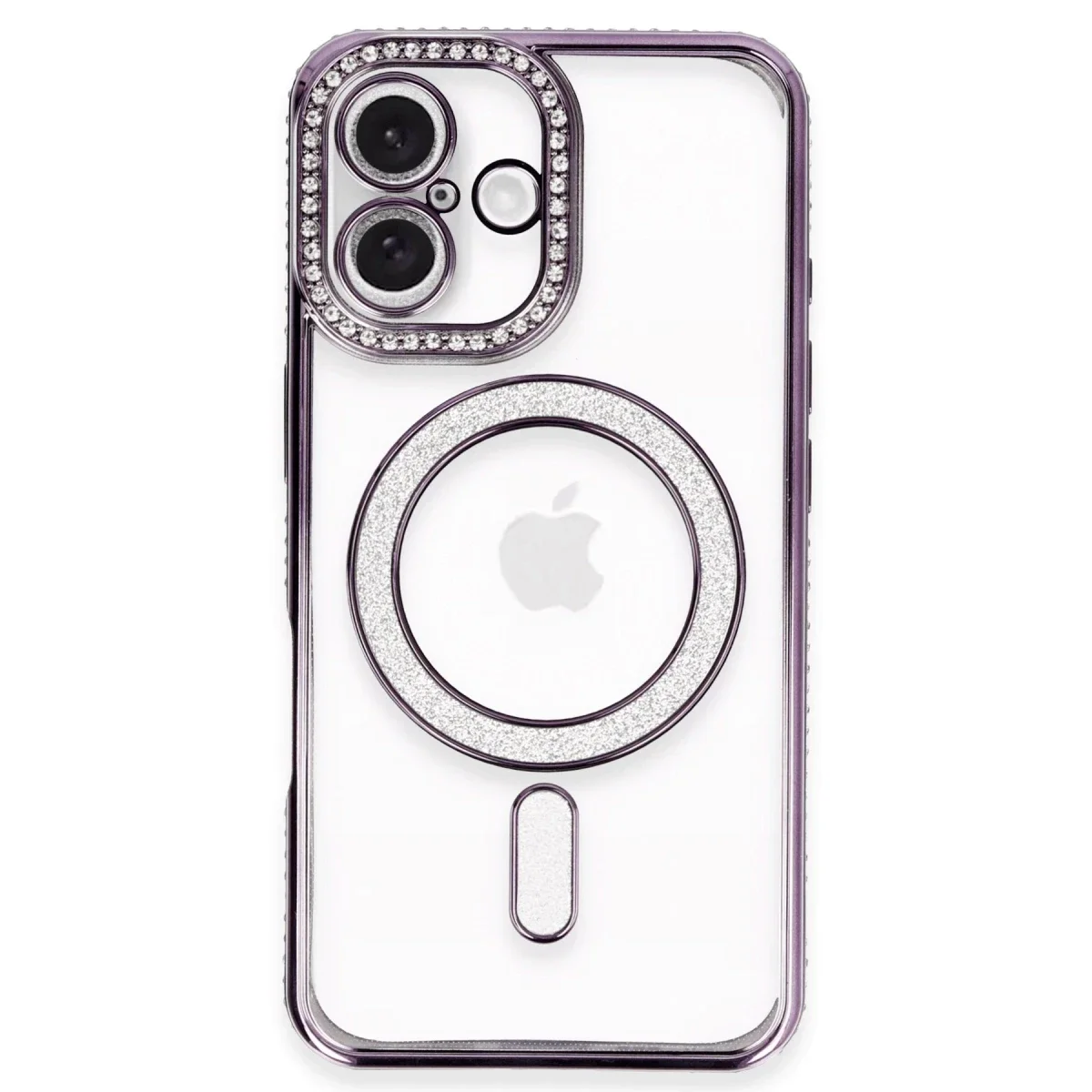 Apple iPhone 16 Kılıf Joke Simli Magneticsafe Kılıf - Derin Mor Apple iPhone 16 Kılıf Joke Simli Magneticsafe Kılıf - Derin Mor