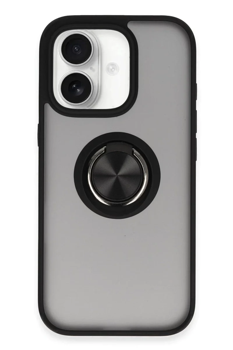 Apple iPhone 16 Kılıf Montreal Yüzüklü Silikon Kapak - Siyah Fiyatı, Yorumları ve Özellikleri