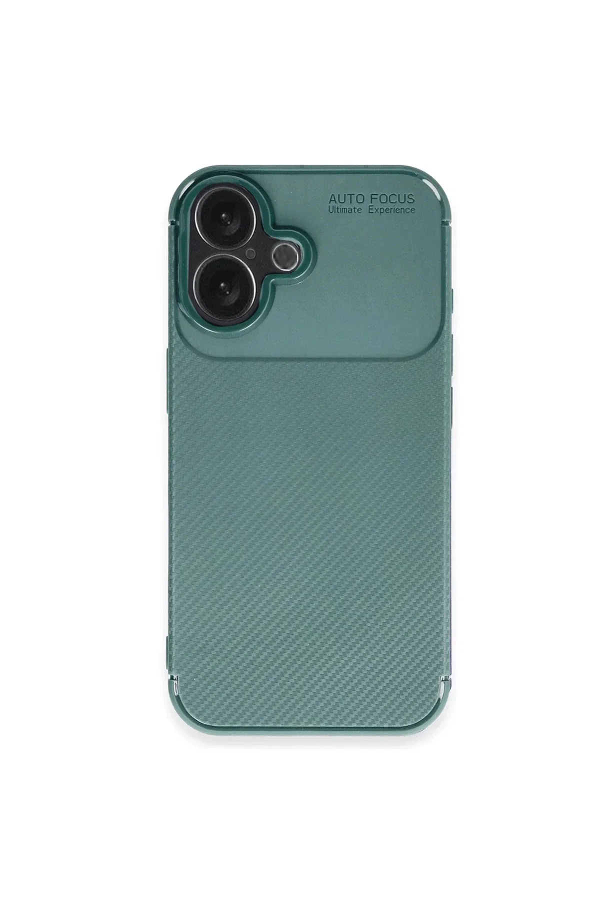 Apple iPhone 16 Kılıf Auto Focus Karbon Kapak - Koyu Yeşil