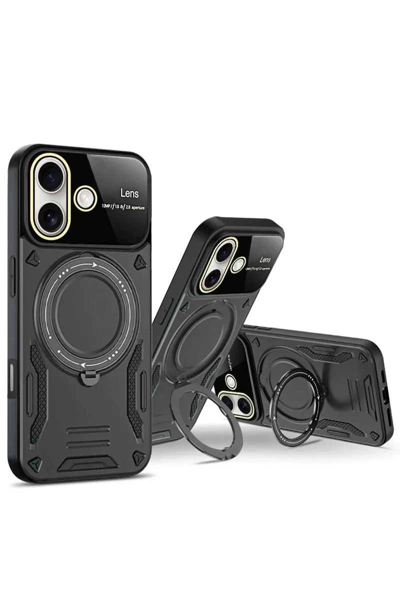 Apple iPhone 16 Kılıf Joy Lens Standlı Kapak - Mor Fiyatı, Yorumları ve Özellikleri