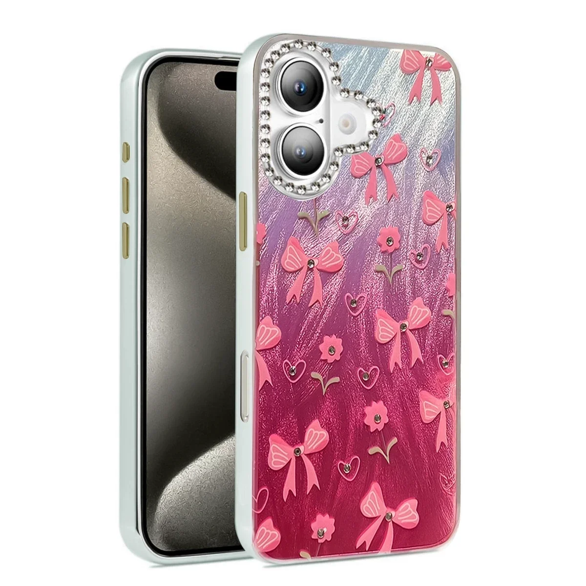Apple iPhone 16 Kılıf Blade Aynalı Desenli Kapak - Desen 3