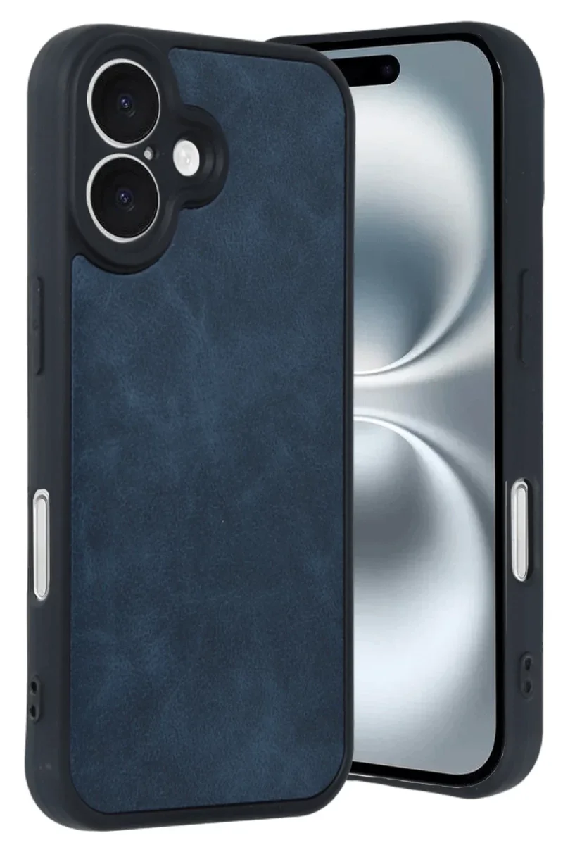 Apple iPhone 16 Kılıf Aras Deri Kapak - Lacivert Apple iPhone 16 Kılıf Aras Deri Kapak - Lacivert