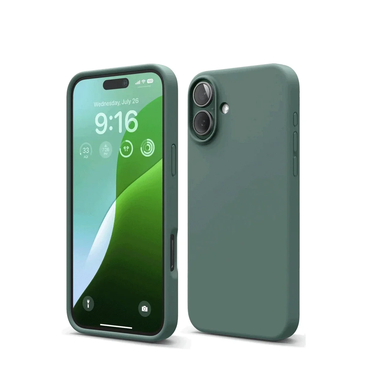 Apple iPhone 16 Kılıf Nano içi Kadife Silikon - Koyu Yeşil Apple iPhone 16 Kılıf Nano içi Kadife Silikon - Koyu Yeşil