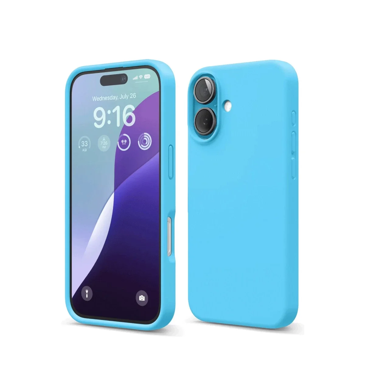 Apple iPhone 16 Kılıf Nano içi Kadife Silikon - Mavi Apple iPhone 16 Kılıf Nano içi Kadife Silikon - Mavi