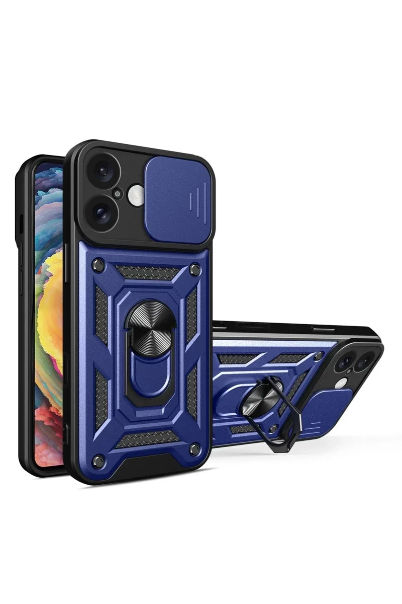 Apple iPhone 16 Kılıf Pars Lens Yüzüklü Silikon - Lacivert Apple iPhone 16 Kılıf Pars Lens Yüzüklü Silikon - Lacivert