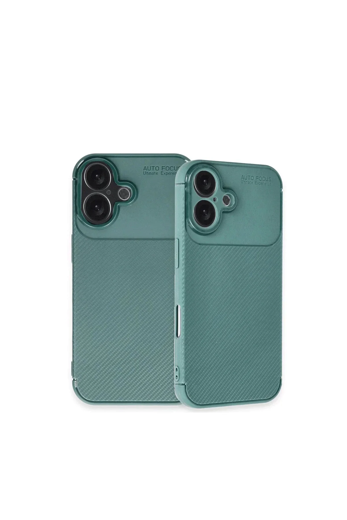 Apple iPhone 16 Kılıf Auto Focus Karbon Kapak - Koyu Yeşil