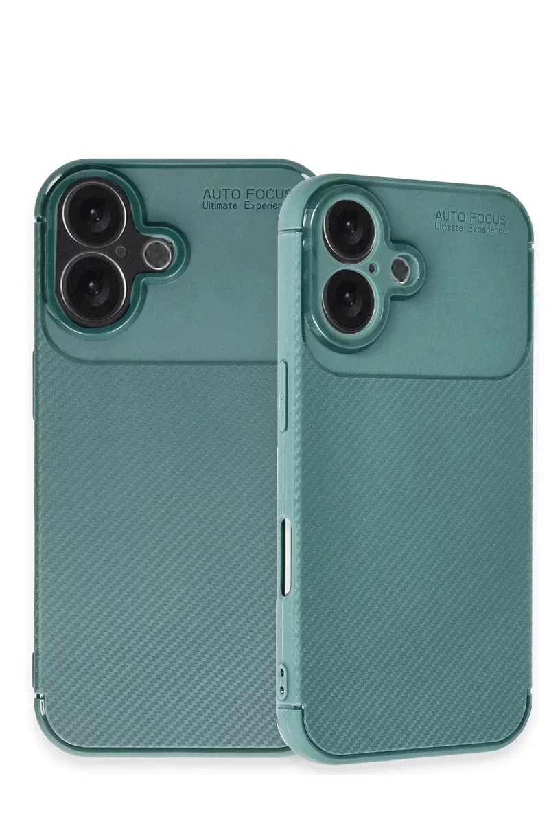 Apple iPhone 16 Kılıf Auto Focus Karbon Kapak - Koyu Yeşil Fiyatı, Yorumları ve Özellikleri