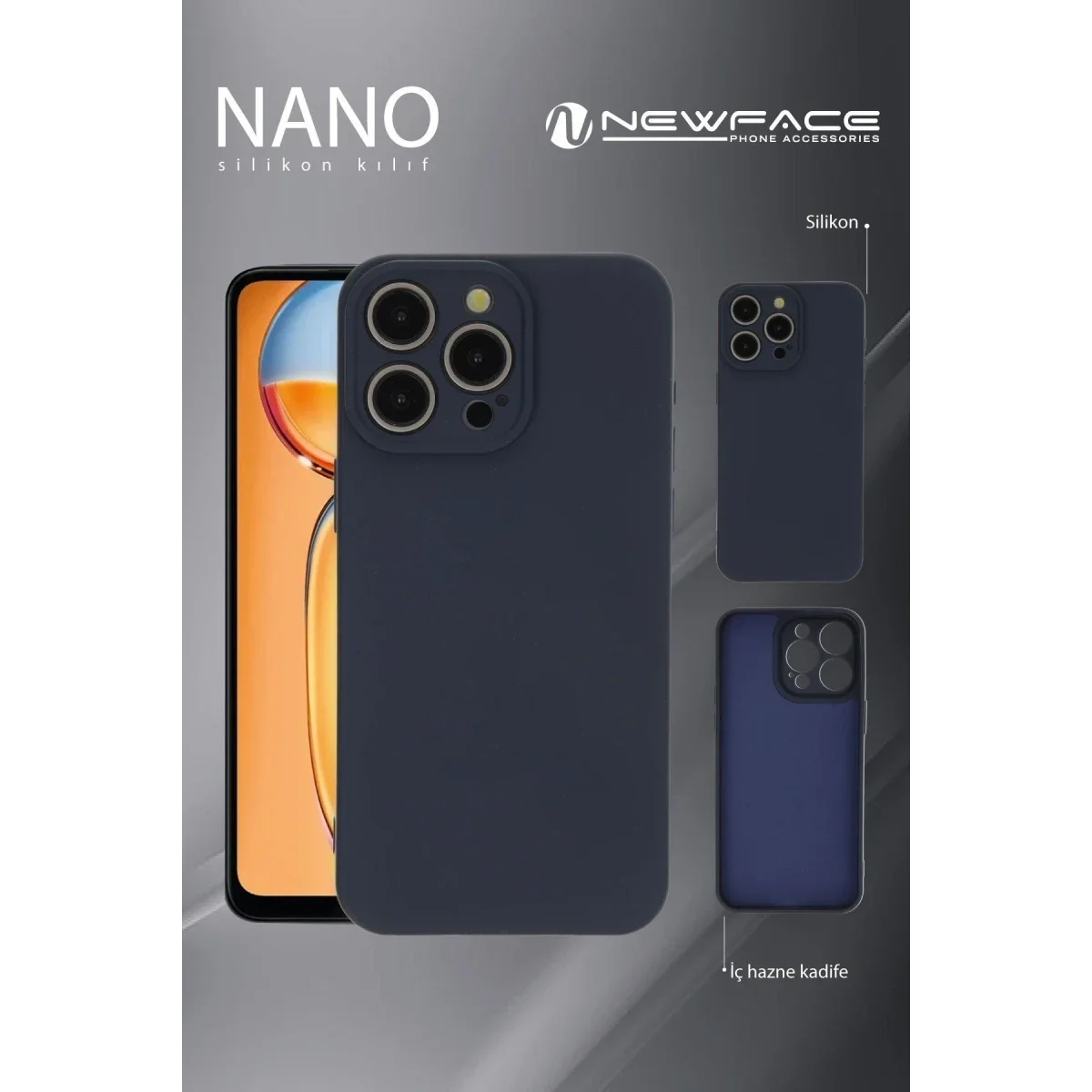 Apple iPhone 16 Kılıf Nano içi Kadife Silikon - Lacivert