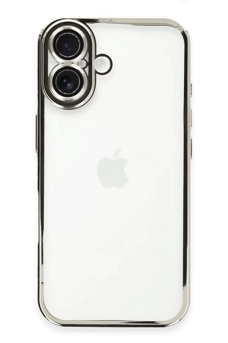 Apple iPhone 16 Kılıf Razer Lensli Silikon - Gümüş Apple iPhone 16 Kılıf Razer Lensli Silikon - Gümüş