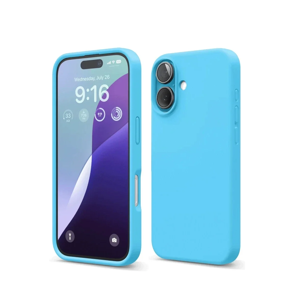 Apple iPhone 16 Kılıf Nano içi Kadife Silikon - Mavi Apple iPhone 16 Kılıf Nano içi Kadife Silikon - Mavi
