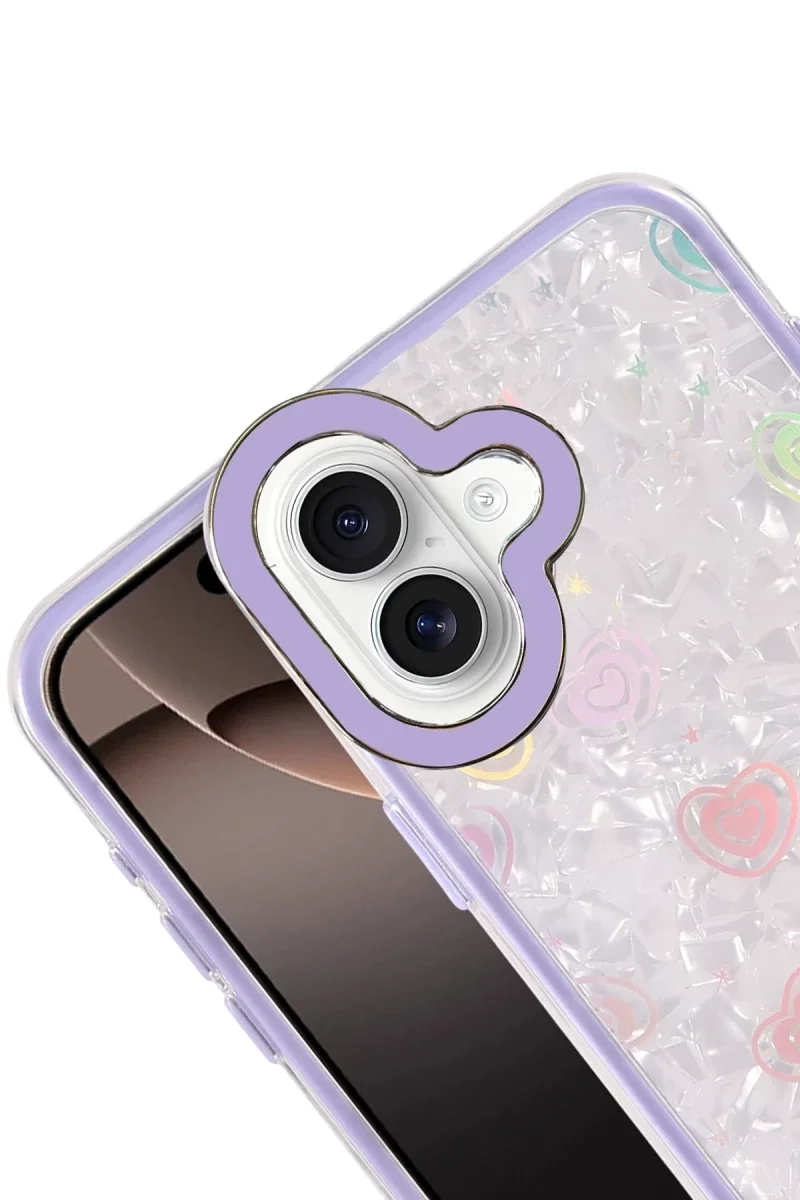 Apple iPhone 16 Lumi Desenli Kapak - Mor Apple iPhone 16 Lumi Desenli Kapak - Mor