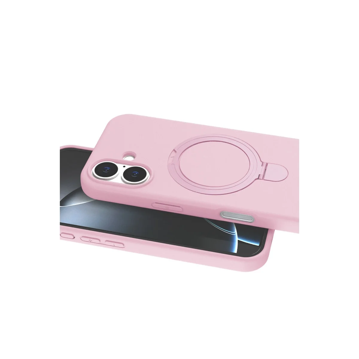 Apple İphone 16 Plus Regal Magsafe Standlı Kapak - Açık Pembe Apple İphone 16 Plus Regal Magsafe Standlı Kapak - Açık Pembe