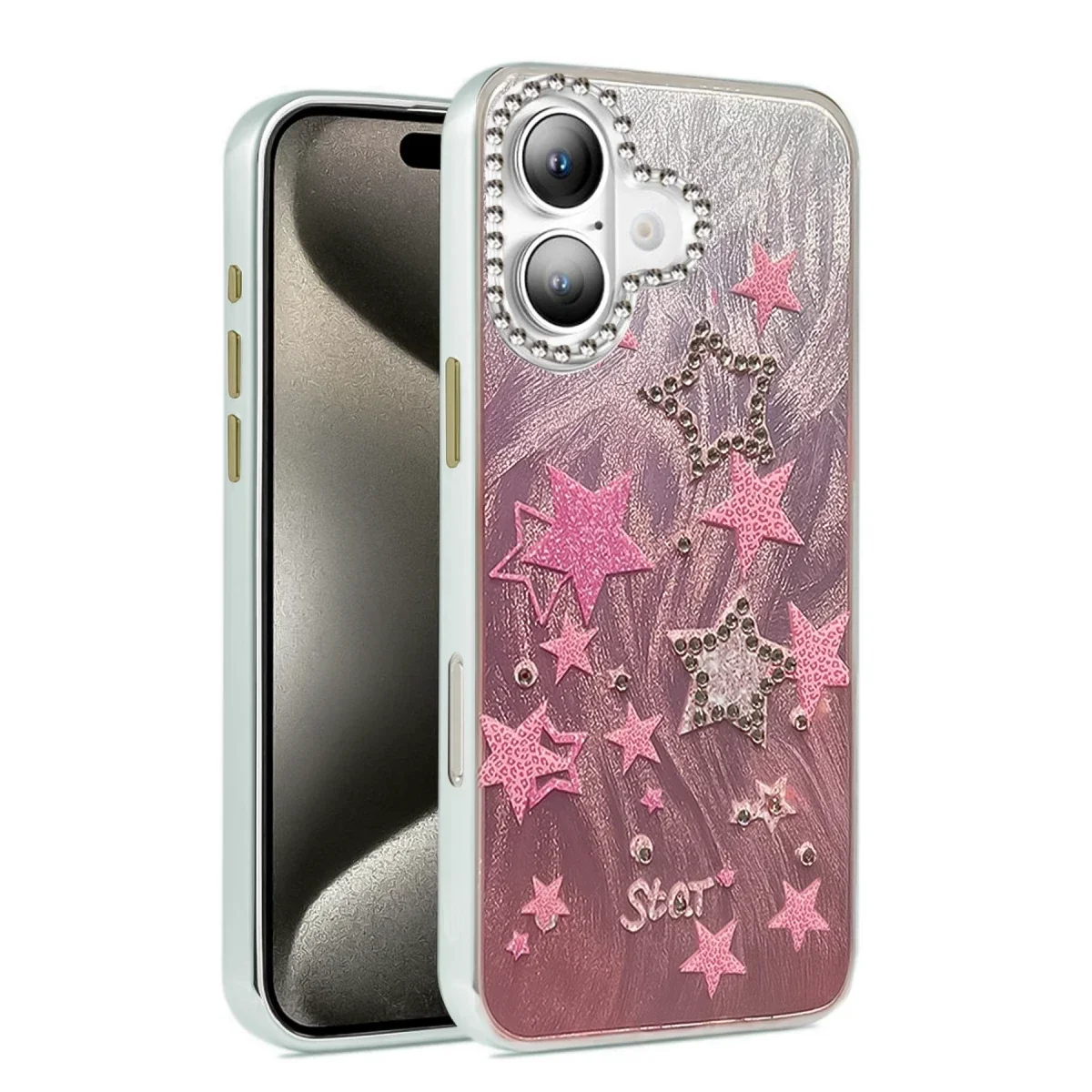 Apple iPhone 16 Plus Kılıf Blade Aynalı Desenli Kapak - Desen 7 Apple iPhone 16 Plus Kılıf Blade Aynalı Desenli Kapak - Desen 7